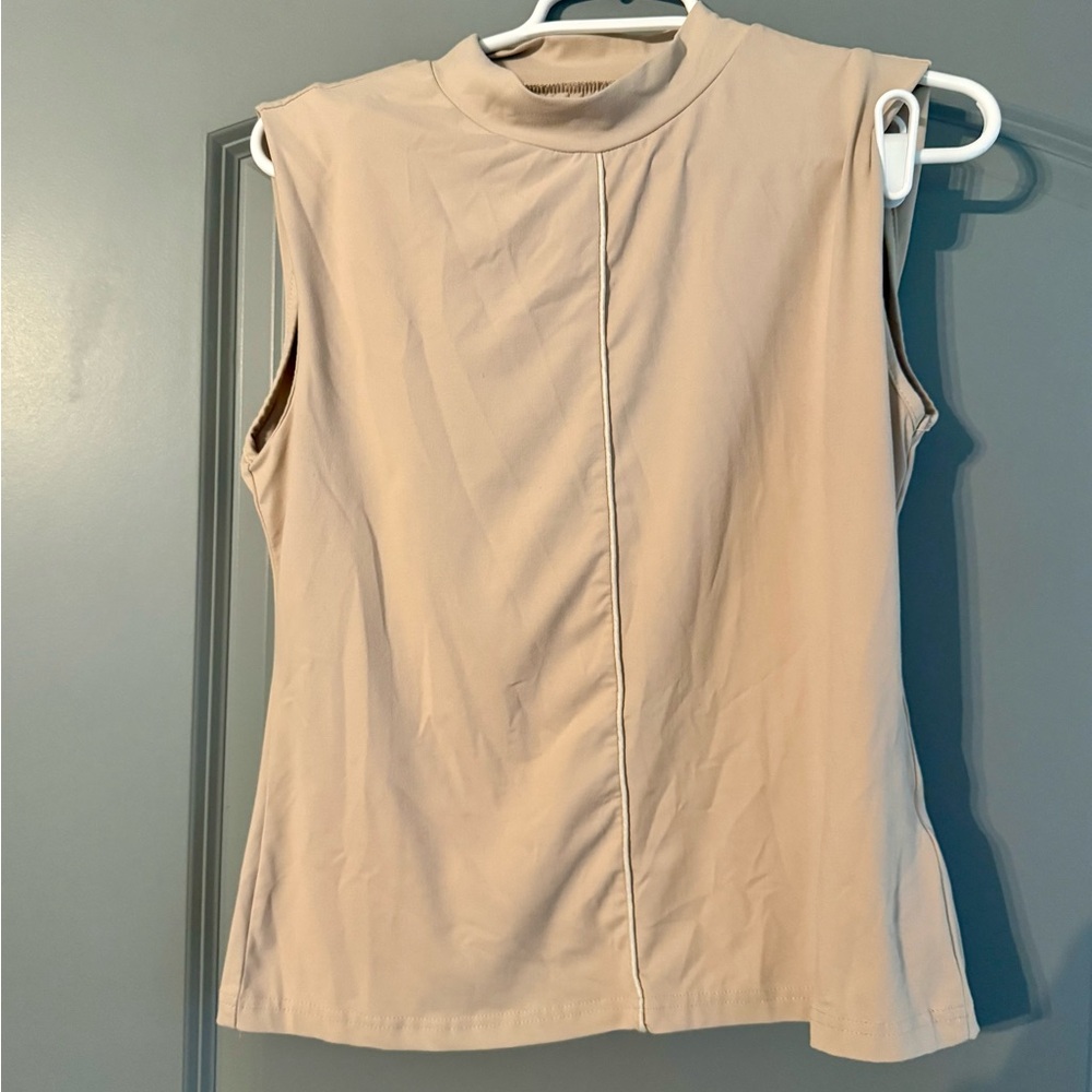Sleeveless Beige Top